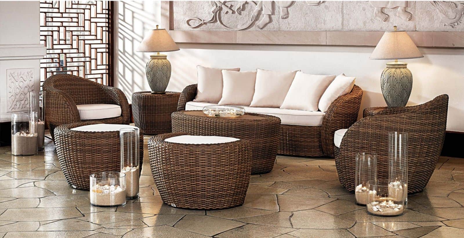 Thiết kế nội thất bằng sợi mây tự nhiên siêu bền