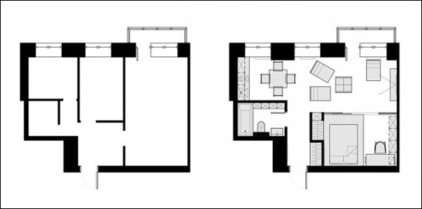 Thiết kế nội thất hoàn hảo cho căn hộ nhỏ 38m2